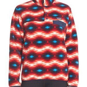 Patagonia Snap T Synchilla Fleece Pullover Red Wild Desert Aztec Size XS